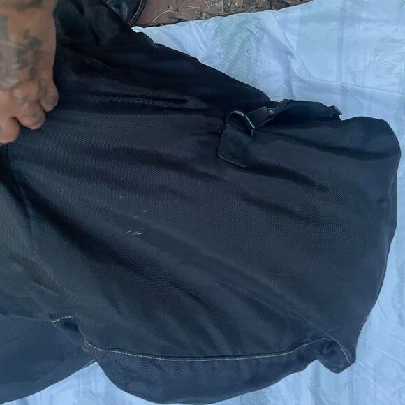 LANDS' END Black Square BIG DUFFLE TRAVEL BAG 30"  monogram - Picture 11 of 13